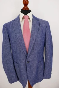 C+A Slim Fit Sakko Gr.XL Baumwolle Leinen Jeans Blau absoluter Top Zustand - Bild 1 von 8