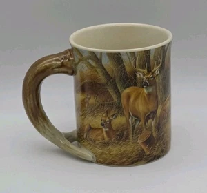 Wild Wings Becher Rustic Retreat Weißschwanz Hirsch Tasse 3D Geweih Henkel 2007 - Bild 1 von 7