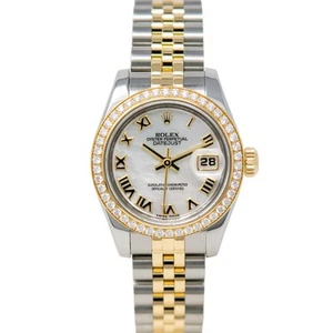 Rolex Lady-Datejust 26 179383, Steel & Yellow Gold, Mother of Pearl Roman Dia... - Picture 1 of 8