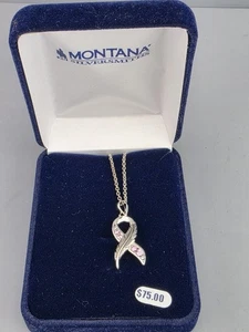 Montana Silversmiths Breast Cancer Pendant  - Picture 1 of 4