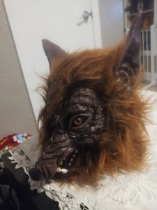 NOS Vintage K-Mart Totally Ghoul Adult Size Soft Vinyl Werewolf Mask - Picture 1 of 5