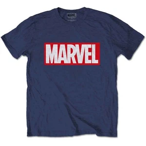 Blue Marvel Comics Marvel Box Logo oficial Camiseta para hombre - Imagen 1 de 4