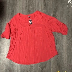 NWT Torrid 5 Harper Georgette Pullover Blouse Roll Tab Womens Plus Size 5X Work - Picture 1 of 11