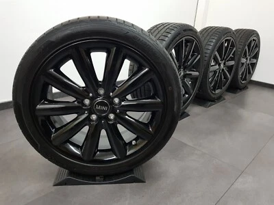 Mini 17 Zoll Felgen F55 F56 F57 Sommerreifen Sommerräder Spoke 499 DOT20 schwarz - Bild 1 von 4