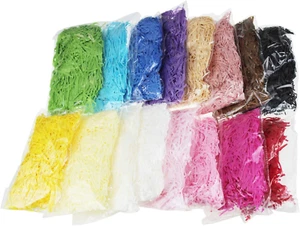 0.7LB Multicolored Raffia Paper Shreds & Strands Shredded Crinkle Confetti for D - Picture 1 of 8
