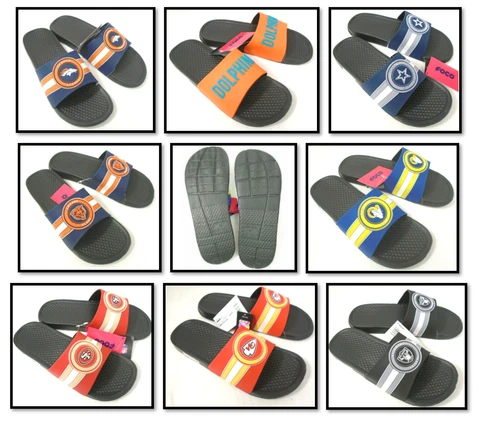 FoCo Men's NFL Raised Logo Slide Shower Shoes Cover