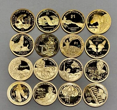 Juego de prueba de 17 monedas S nativas americanas Sacagawea 2009-2025 Foto 1 de 4