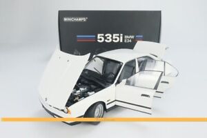 MINICHAMPS 1:18 BMW 535i (E34) 1988 White Diecast Full Open 113024004