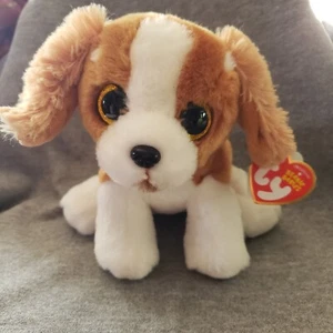 New 2020 TY Beanie Baby 6" BARKER the Spaniel Dog Stuffed Animal Toy Plush - Picture 1 of 7