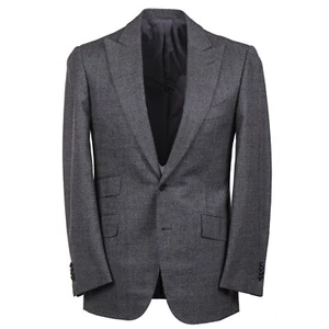 Cesare Attolini Slim-Fit Gray Patterned Wool Suit with Peak Lapels 38R (Eu 48) - Picture 1 of 12