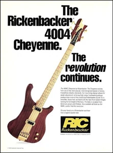1993 Rickenbacker 4004C 4004 Cheyenne Bassgitarre Werbung 8 x 11 Werbedruck - Bild 1 von 3