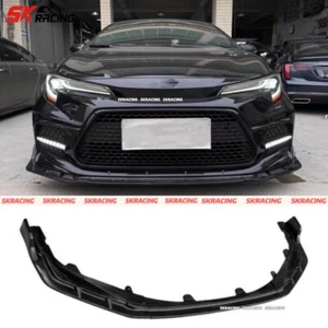 Fits For 2020-2024 Toyota Corolla SE XSE Glossy Black ABS Front Bumper Lip 3PCS - Picture 1 of 18