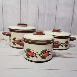 Vintage Silit German Enamel Pot Set Retro MCM Cookware MCM "Bernau" Pattern - Picture 1 of 24