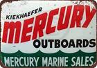 Moteurs hors-bord Mercury ventes marines panneau métallique vintage 8 x 12 pouces