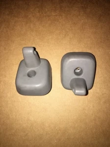 1997-2002 Ford F150 F-150 Sunvisor Sun Visor Clip Pair Gray Color OEM Part - Picture 1 of 2