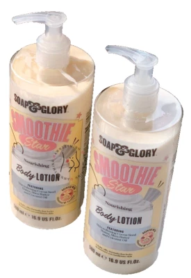 Soap & Glory Smoothie Star Body Lotion 2 x 500ml Shea Butter Vanilla Almond - Image 1 of 4