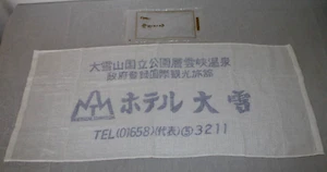 Japanese Cotton Towel Tenugui Daisetsuzan Nat'l Park & Hotel Vintage Souvenir - Picture 1 of 5