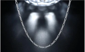 Chaîne Argent mailles "Figaro"- 2 mm - Diff. longueurs - Env. de France de suite - Foto 1 di 7