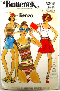 PATRÓN BUTTERICK 5396 SIN CORTAR Kenzo Vintage Body Ajustado Falda Pantalones Cortos TALLA: 8 - Imagen 1 de 2