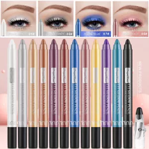 Highlighter Eyeshadow Pencil Waterproof Matte Nude Eye Shadow Makeup Eyeline - Picture 1 of 24