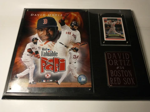 David Ortiz Boston Red Sox Most Valuable Papi Wood Plaque with card Shelf 5 Cover