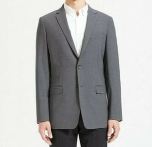 Theory Mens Wellar New Tailor Trim Fit Wool Blend Coat Blazer in Charcoal $435 - Picture 1 of 12