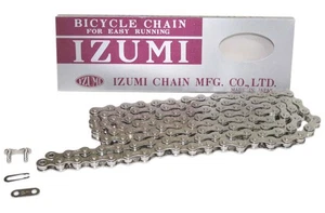 Izumi BMX bicycle chain 1/2" X 1/8" 116L NICKEL *MADE IN JAPAN* - Picture 1 of 1