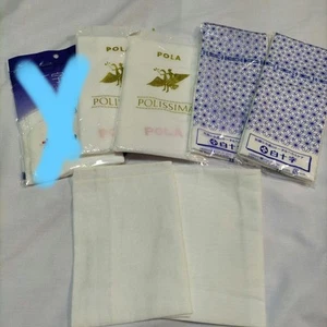Gauze Tenugui Handkerchief Set of 6 Cloth Towels Cotton White Used - Picture 1 of 10
