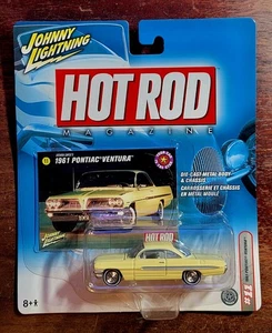 JOHNNY LIGHTNING HOT ROD MAGAZINE 1961 PONTIAC VENTURA WHITE LIGHTNING 🔥🔥🔥 - Picture 1 of 2