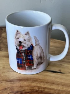 Edinburgh Westie Dog Mug Tartan Scarf Lana Mathieson Ceramic 12 oz RL Christmas - Picture 1 of 12