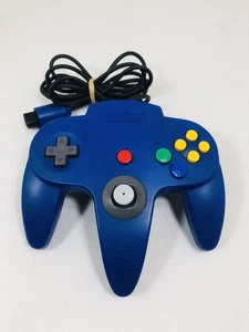 Mando Original Oficial Nintendo 64 N64 Azul NUS-005 Probado Joystick Apretado LIMPIO - Imagen 1 de 9