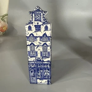 delft blue and white canal houses Dolfyns 5 1/2 In - Picture 1 of 7