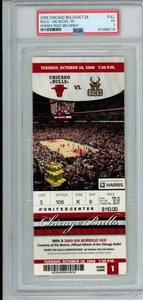 28.10.2008 Derrick Rose NBA Debut Chicago Bulls Ticket PSA - Bild 1 von 2