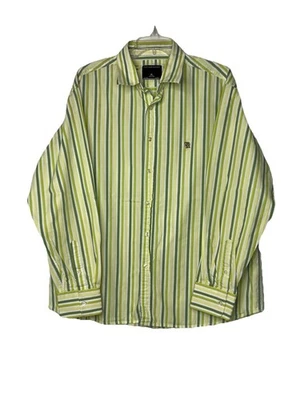 Camisa informal abotonada amarilla y verde Roca Wear de colección para hombre talla XL  Foto 1 de 4