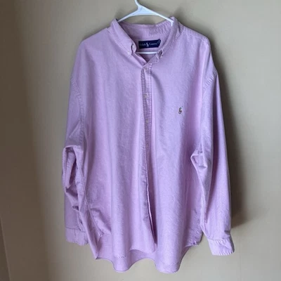 Ralph Lauren Men’s Pink Oxford Button Up; Sz. 2X Big - Image 1 of 4