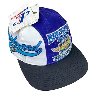 Gorra de colección Brickyard 400 Snapback logotipo grande escritura años 90 Nascar stock muerto Foto 1 de 4
