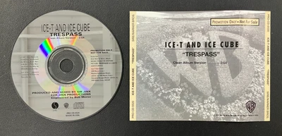 1992 Ice-T & Ice Cube: "Trespass" Single PROMO CD Warner Bros. w/Front Insert! - Image 1 of 4