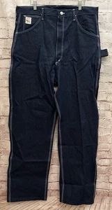 Vintage Pointer Brand Jeans Mens 38x34 Blue Carpenter Dark Denim NEW Deadstock - Picture 1 of 5
