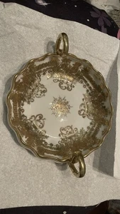 Noritake Nippon Gold Flake Schale handbemalt kleine Farbe Dollops Rüschenschale - Bild 1 von 7