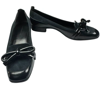 Mocasines Balenciaga Paris Negro Gamuza Charol Tacón Italia Para Mujer Talla 37.5 Foto 1 de 4