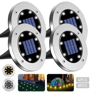 4-32 LED Solarleuchte Bodenstrahler Außen IP65 Gartenleuchten Garten Solarlampen - Bild 1 von 18