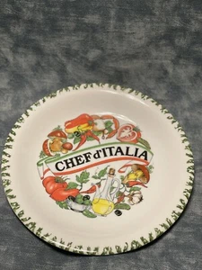 Chef d'Italia Hand Painted Dinner Plate Set Italy 9.5" Diameter Ceramic CMS - Picture 1 of 2