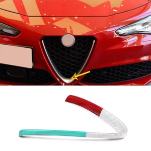 Real Carbon Fiber V Shape Grille Cover Trim Accessories For Alfa Romeo Giulia - Picture 1 of 6