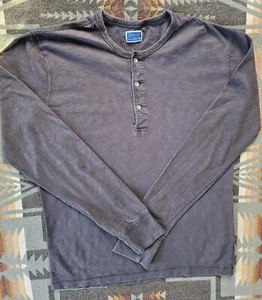 Vintage J Crew Garment Dyed Henley Crewneck Shirt Small S Gray - Picture 1 of 11