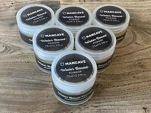 6 x ManCave Hair Styling Water Based Pomade Vegan Medium Shine For Men 75ml - Picture 1 of 1