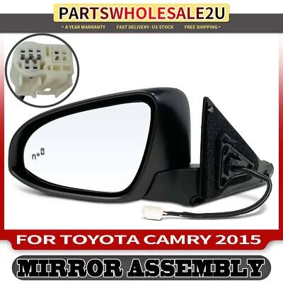 Espejo retrovisor eléctrico negro del lado izquierdo del conductor con detección de punto ciego para Toyota Camry 2015 Foto 1 de 4