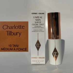 Charlotte Tilbury 10 Tan Unreal Skin Sheer Glow Tint Foundation Stick New in Box - Picture 1 of 14