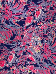 Lilly Pulitzer Garnelen schicker Baumwollstoff - 36"x 60" - 2 Stück - Bild 1 von 4