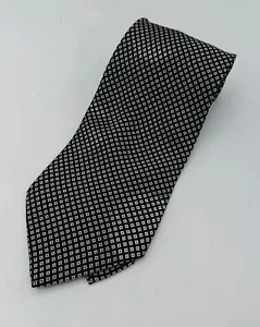 Corbata de seda Brioni Italia de lujo con puntos geométricos patrón cuadrado - Imagen 1 de 7