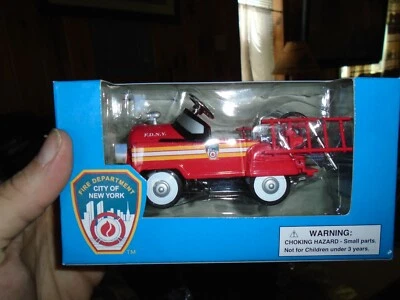 American Heroes FDNY Firetruck Die Cast Pedal Car Train Accessory K-94529  - Image 1 of 2